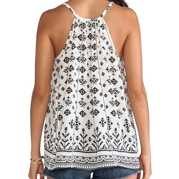 Joie - Eniko 100% Silk Tribal Mix Print Blouse - Size L - Picture 3 of 9